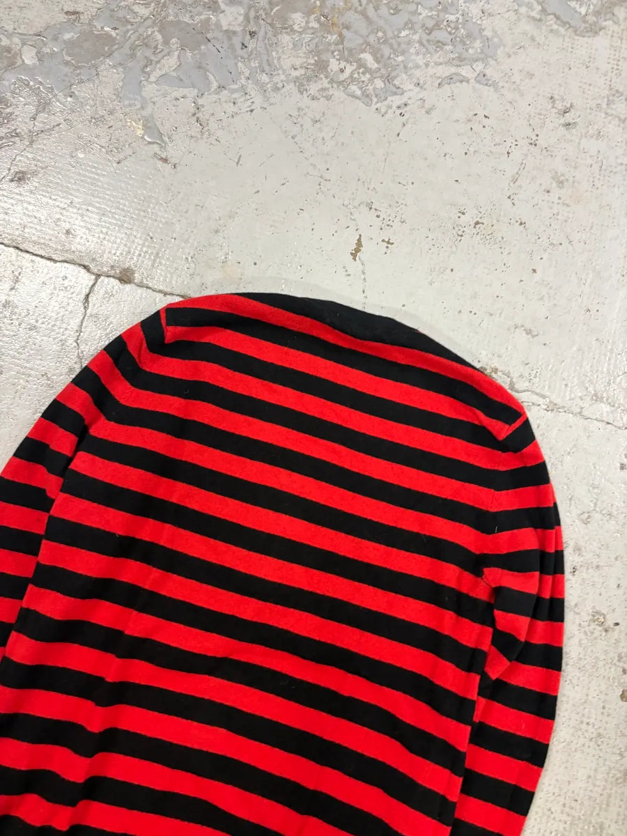 AW2017 Givenchy Red Black Striped Cotton Sweater by Riccardo Tisci JTqTXbo 5