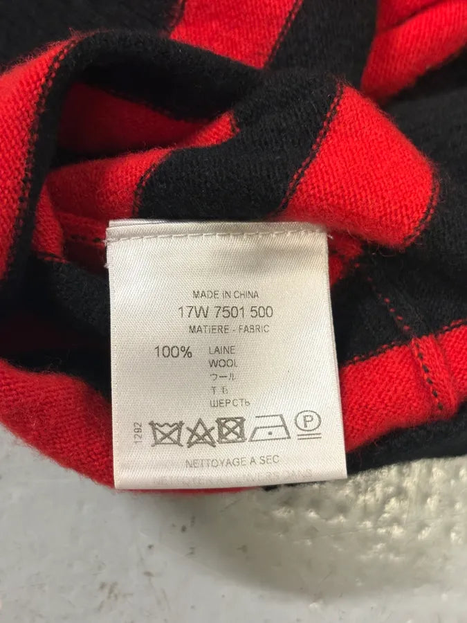 AW2017 Givenchy Red Black Striped Cotton Sweater by Riccardo Tisci JTqTXbo 7
