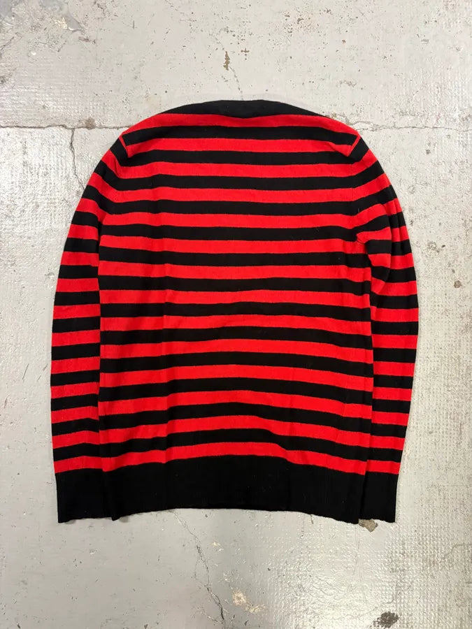 AW2017 Givenchy Red Black Striped Cotton Sweater by Riccardo Tisci JTqTXbo 4