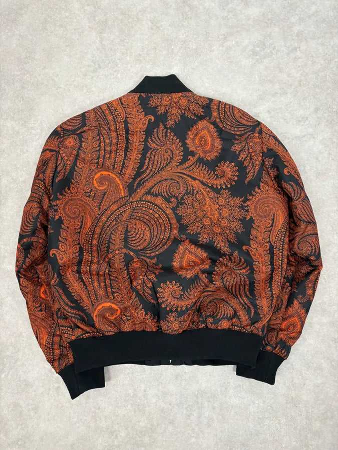 Givenchy Reversible Presley Black & Orange Nylon Bomber Jacket by Riccardo Tisci UyByyXq 10