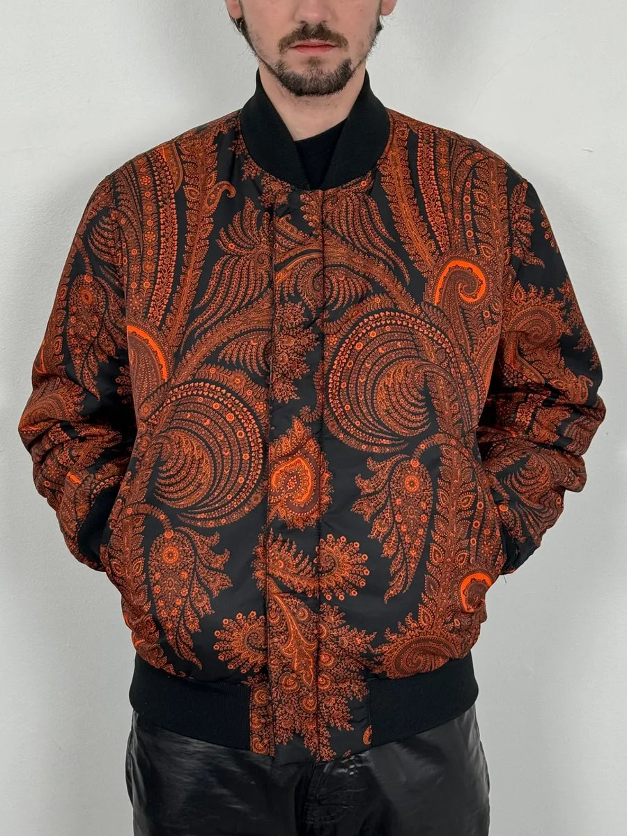 Givenchy Reversible Presley Black & Orange Nylon Bomber Jacket by Riccardo Tisci UyByyXq 2