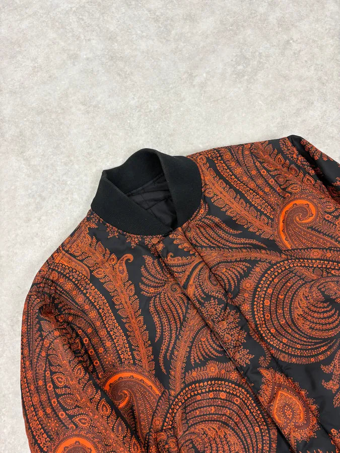 Givenchy Reversible Presley Black & Orange Nylon Bomber Jacket by Riccardo Tisci UyByyXq 8