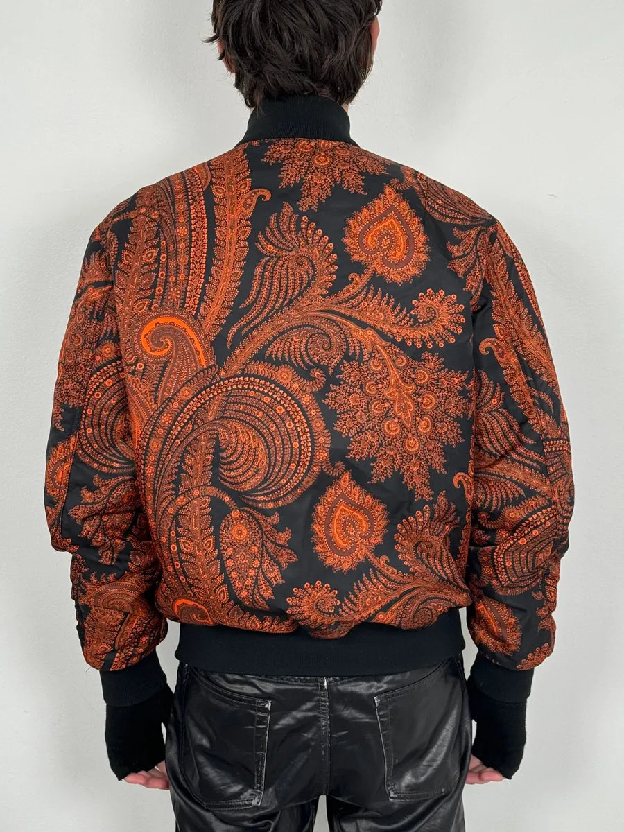 Givenchy Reversible Presley Black & Orange Nylon Bomber Jacket by Riccardo Tisci UyByyXq 3