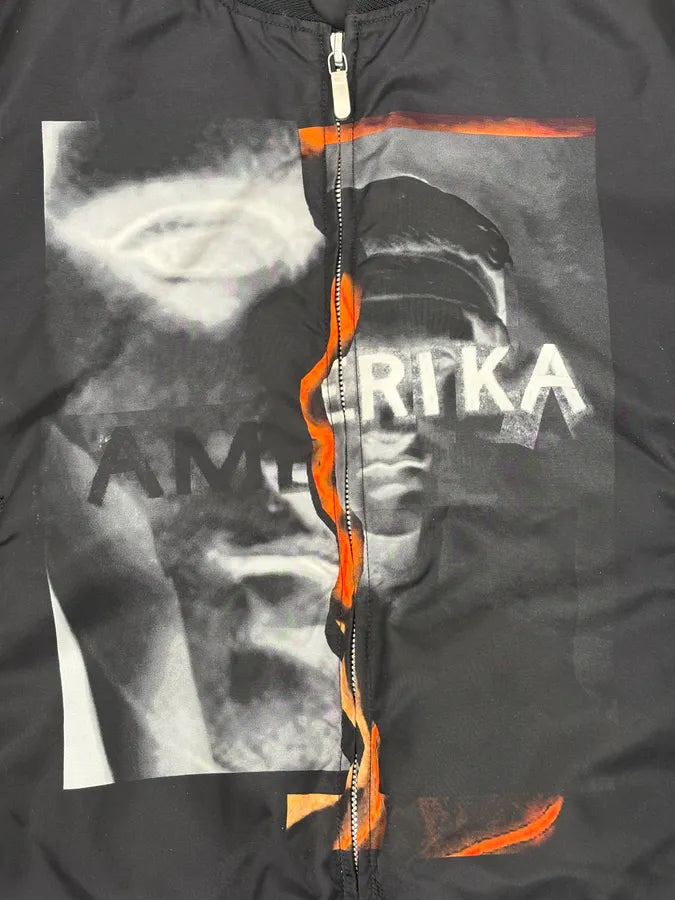 Givenchy Reversible Presley Black & Orange Nylon Bomber Jacket by Riccardo Tisci UyByyXq 14