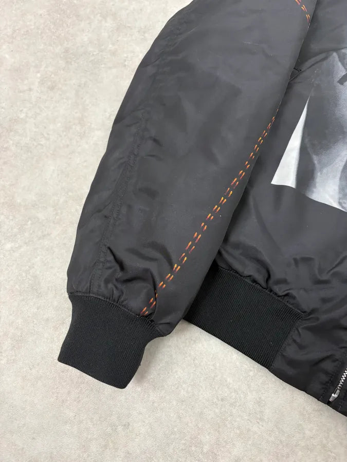 Givenchy Reversible Presley Black & Orange Nylon Bomber Jacket by Riccardo Tisci UyByyXq 13