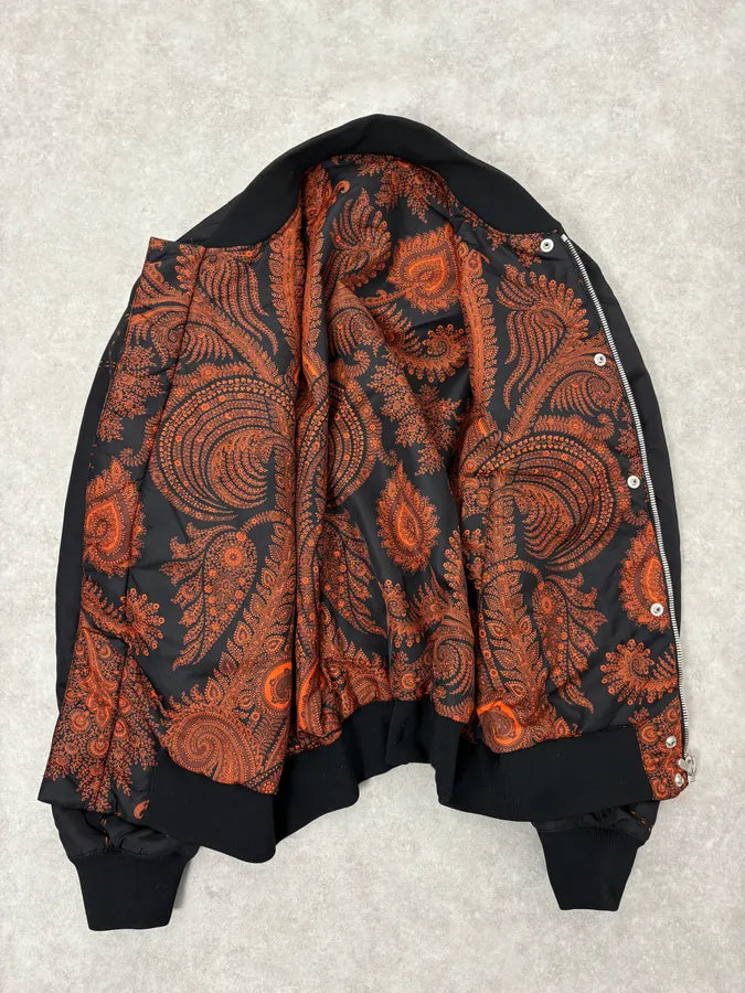 Givenchy Reversible Presley Black & Orange Nylon Bomber Jacket by Riccardo Tisci UyByyXq 6