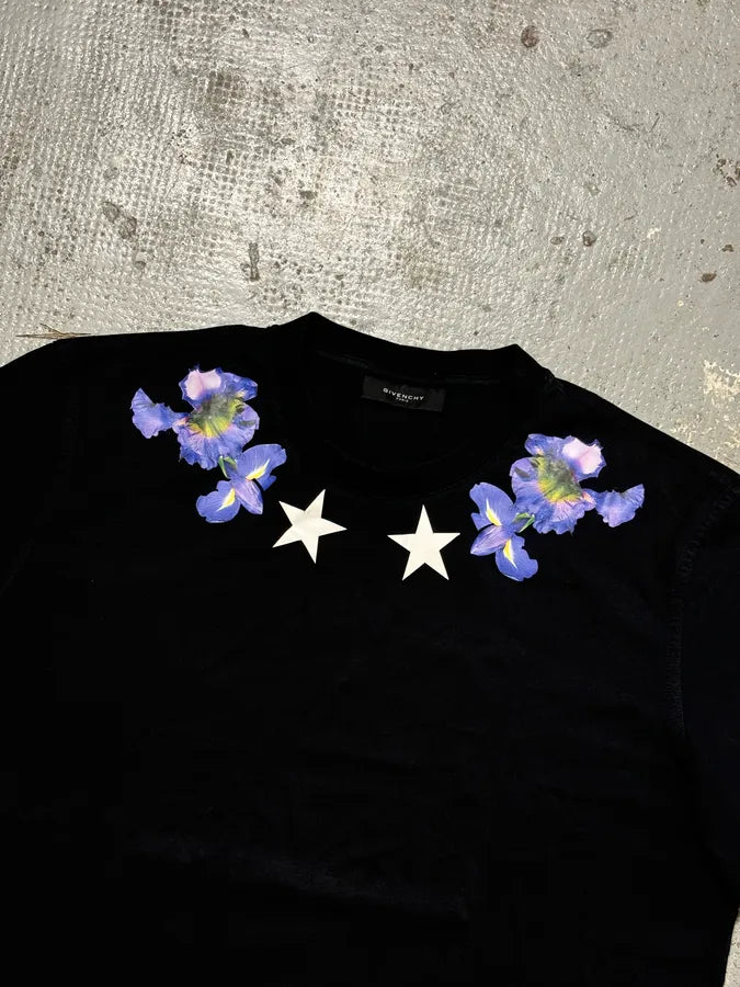 SS2013 Givenchy Black Star Purple Flower T-Shirt by Riccardo Tisci AqTUhga 3