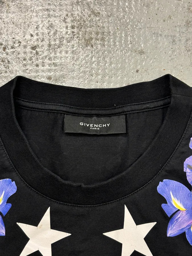 SS2013 Givenchy Black Star Purple Flower T-Shirt by Riccardo Tisci AqTUhga 6