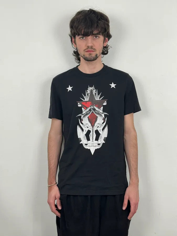 SS2015 Givenchy Star Modern Abstract Black T-Shirt by RIccardo Tisci cgZPrlW 1