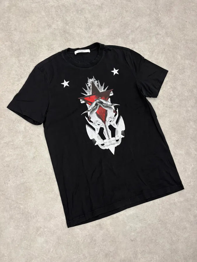 SS2015 Givenchy Star Modern Abstract Black T-Shirt by RIccardo Tisci cgZPrlW 3