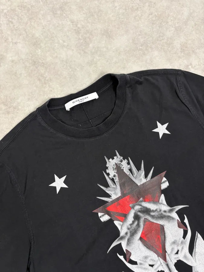 SS2015 Givenchy Star Modern Abstract Black T-Shirt by RIccardo Tisci cgZPrlW 4