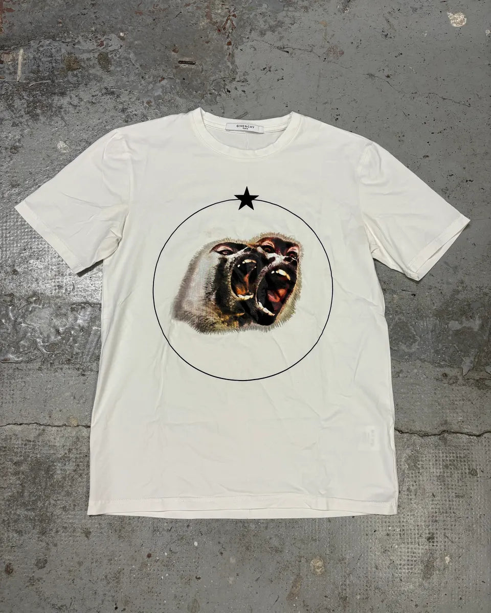 SS2016 Givenchy Star Cuban Monkey White T-Shirt ZJgdDCu 0