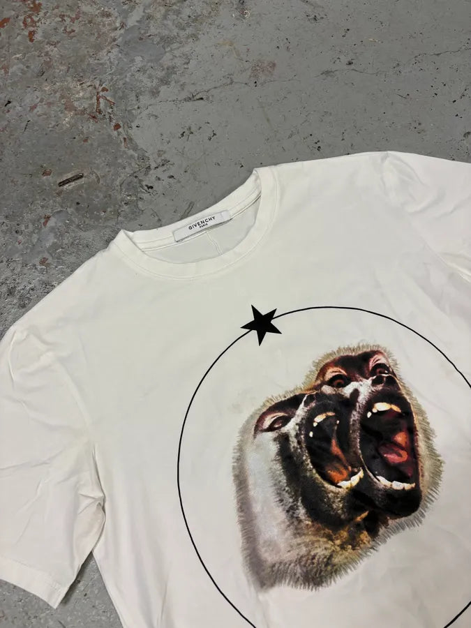 SS2016 Givenchy Star Cuban Monkey White T-Shirt ZJgdDCu 4