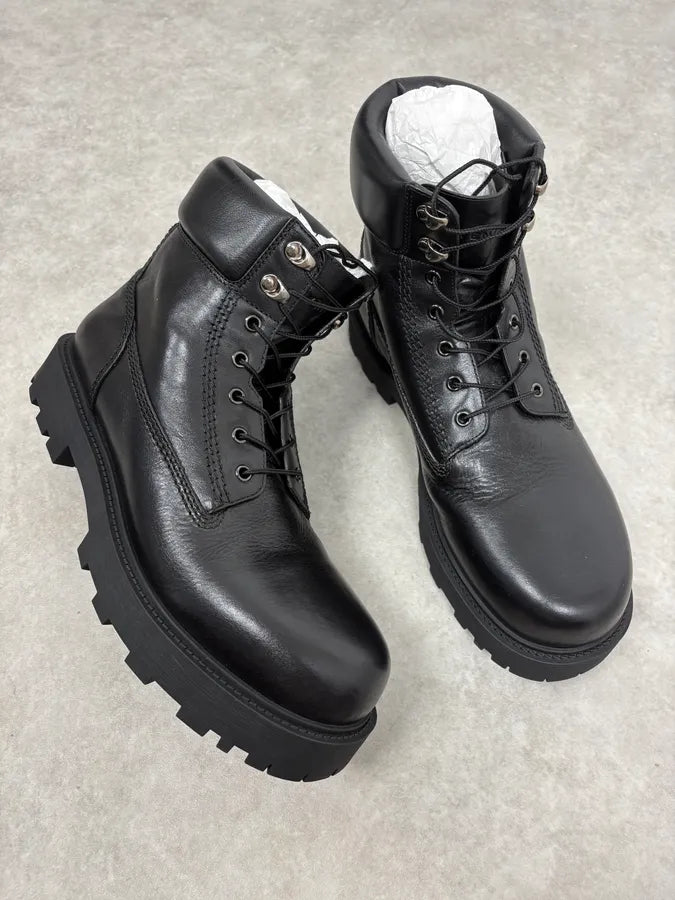 Givenchy 4G Storm Calf Leather Black Lace Up Boots OAZErkM 4