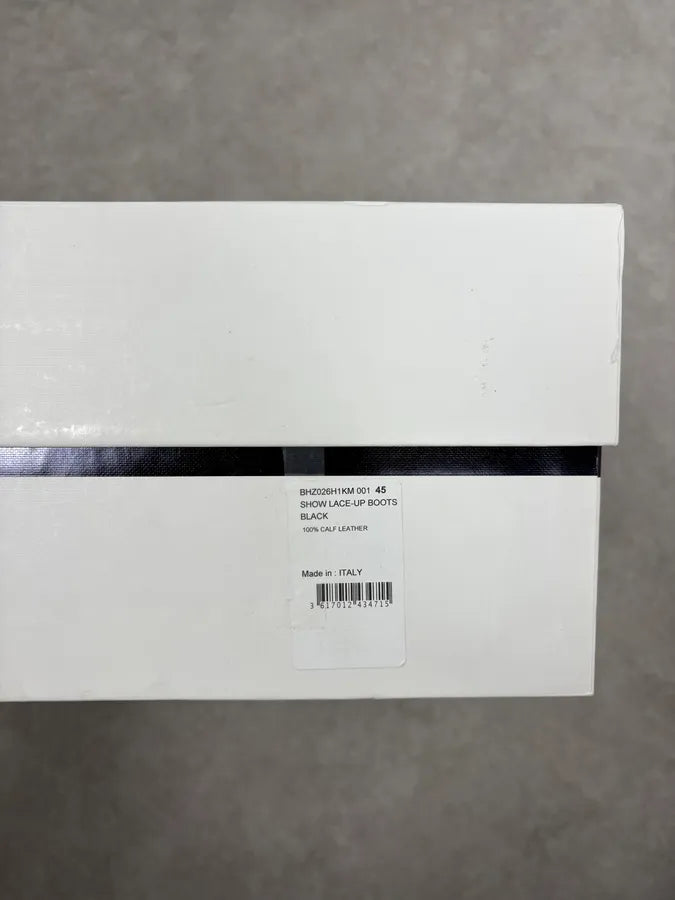 Givenchy 4G Storm Calf Leather Black Lace Up Boots OAZErkM 11