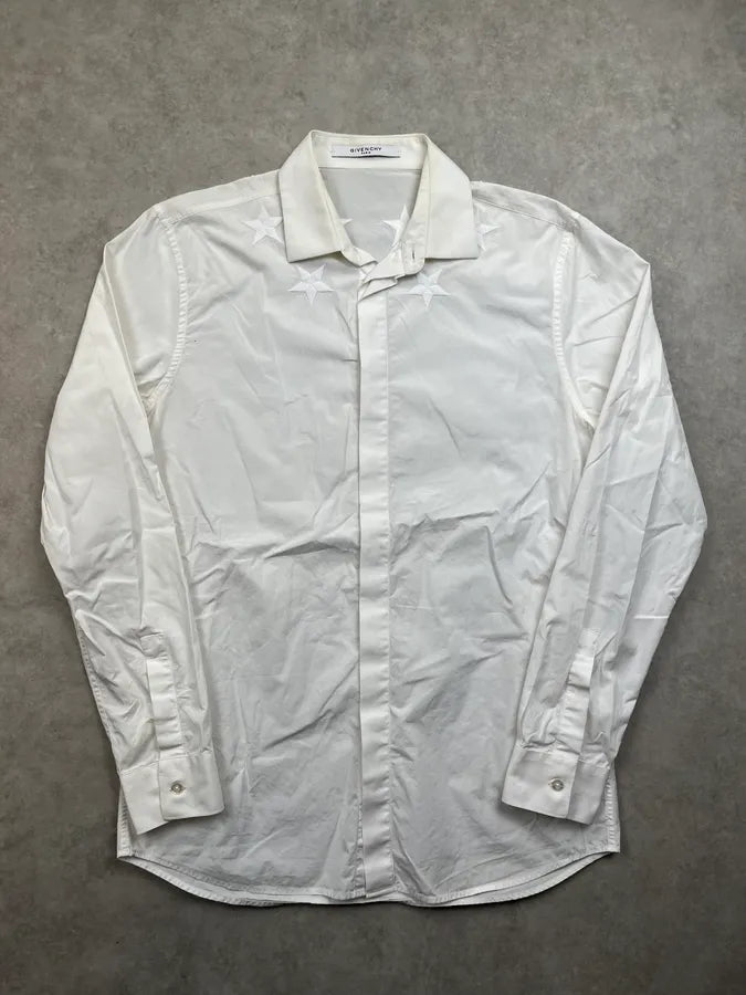 SS2017 Givenchy White Star Embroidered Shirt by Riccardo Tisci kRFWIvm 0