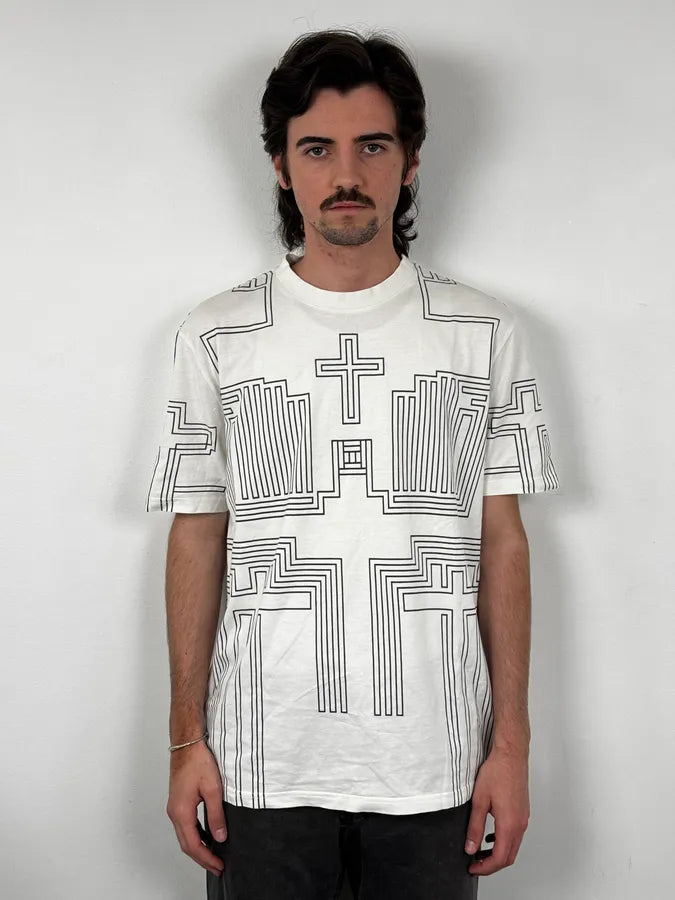 SS2015 Givenchy White Cross Religous Modern T-Shirt by Riccardo Tisci YIxEGGn 1