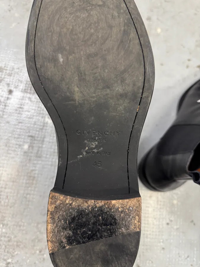 Givenchy White Star Black Leather Chelsea Boots by Riccardo Tisci KSxIhxR 8