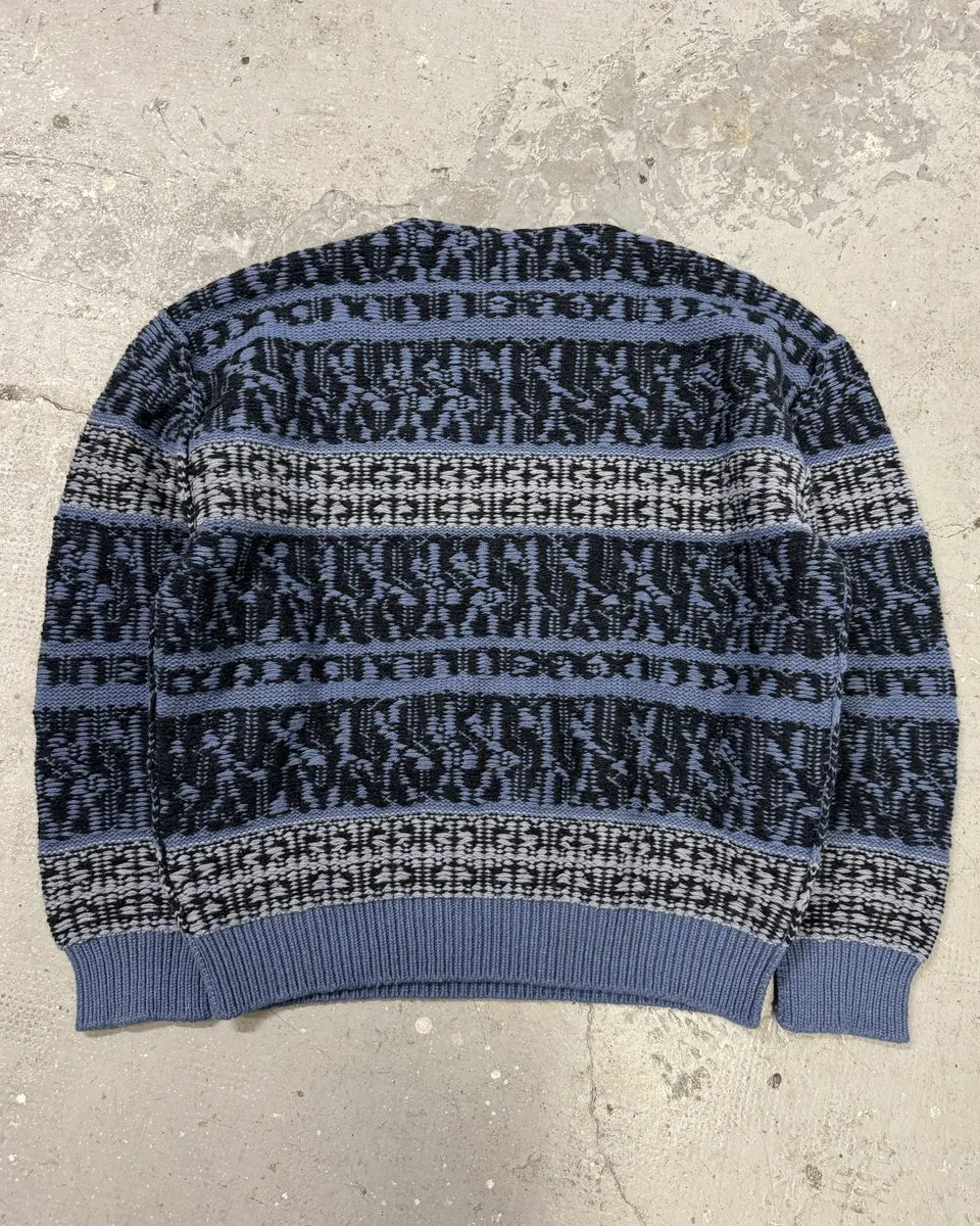 Givenchy x Chit Float Stitch Lambswool Blue Sweater aNuqLbV 0