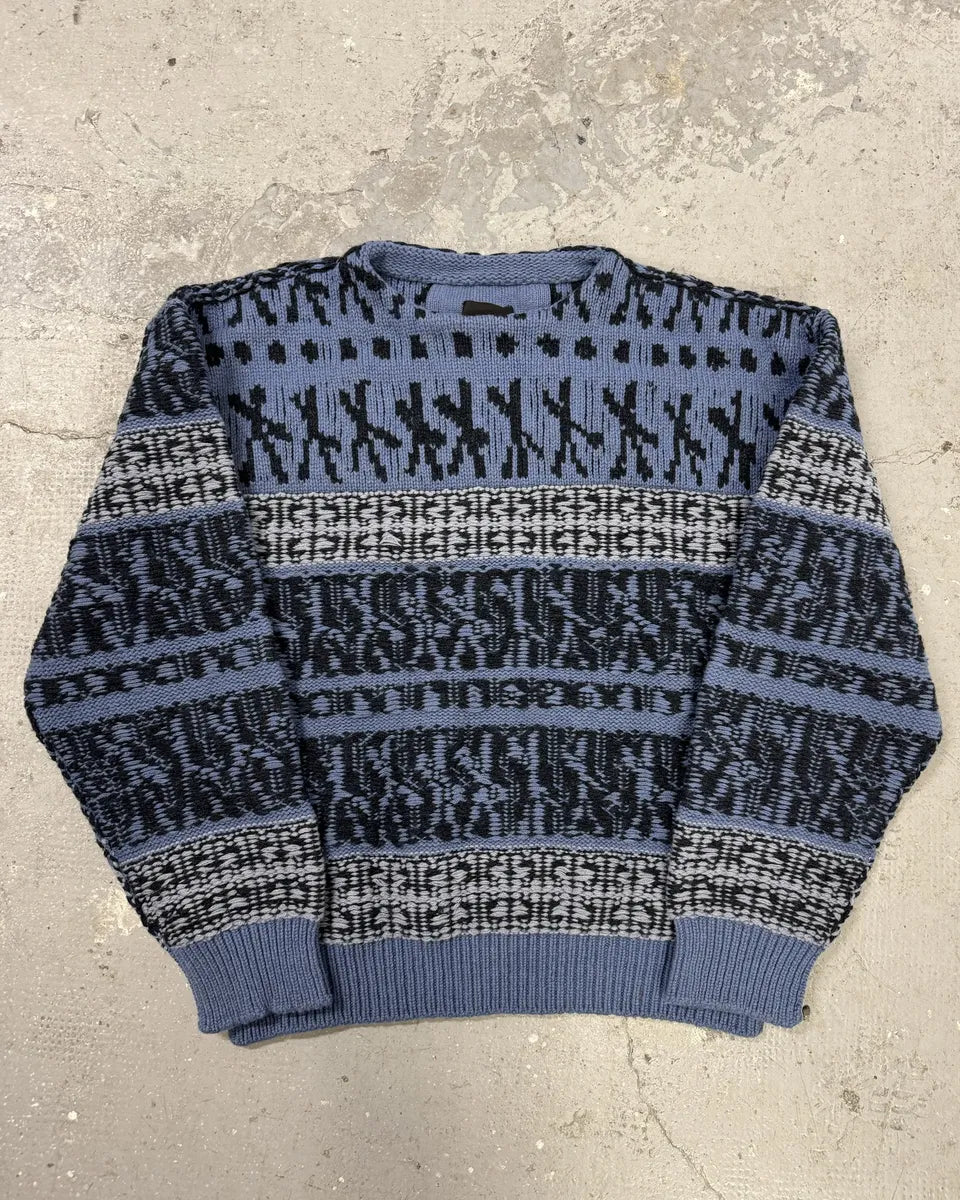 Givenchy x Chit Float Stitch Lambswool Blue Sweater aNuqLbV 2