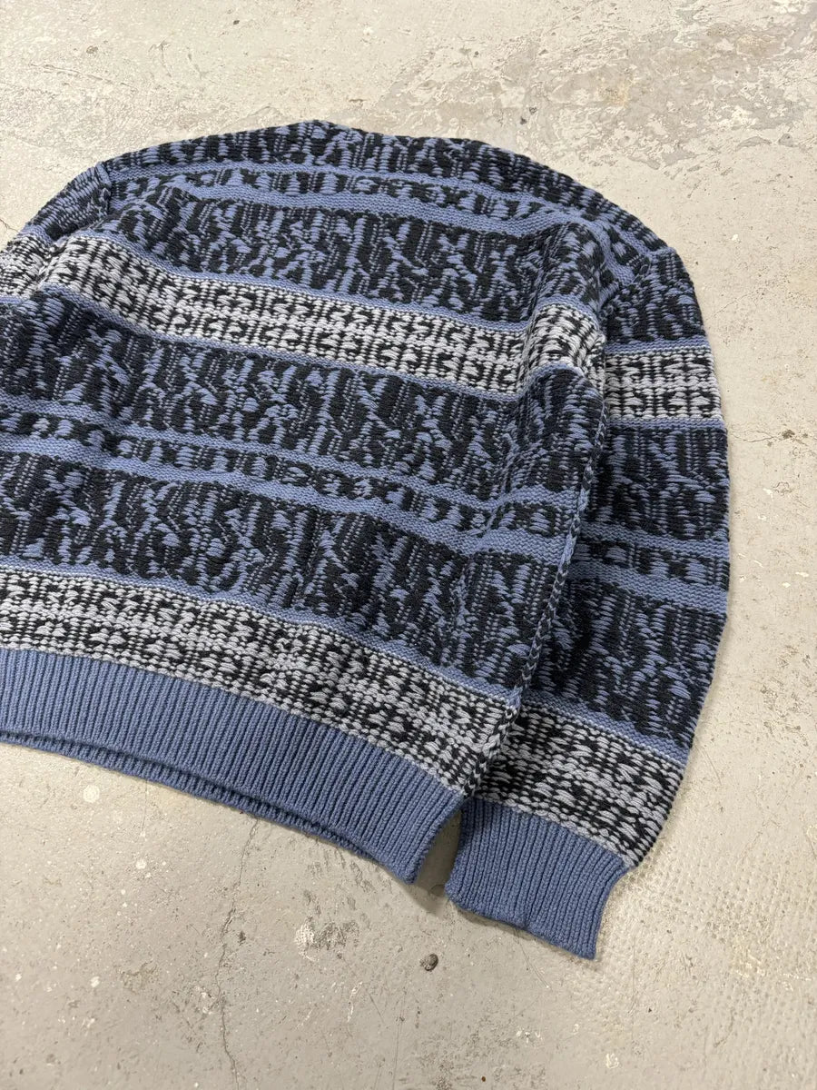 Givenchy x Chit Float Stitch Lambswool Blue Sweater aNuqLbV 4