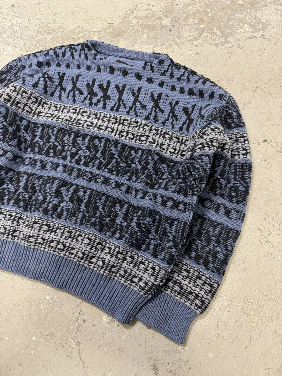 Givenchy x Chit Float Stitch Lambswool Blue Sweater aNuqLbV 6