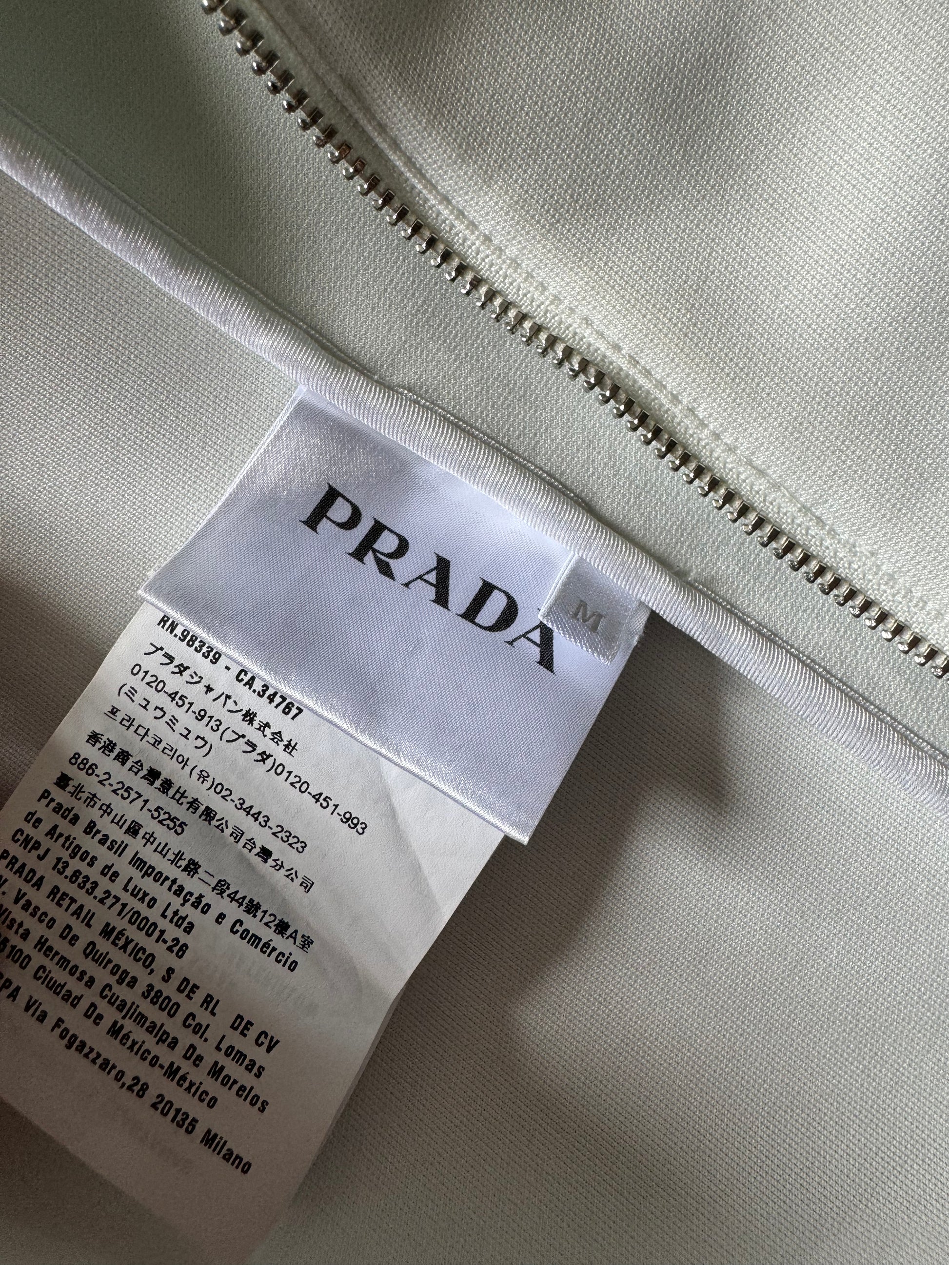 FW2018 Prada White & Green 365 Sport Zip-up Sweater (M) - 10