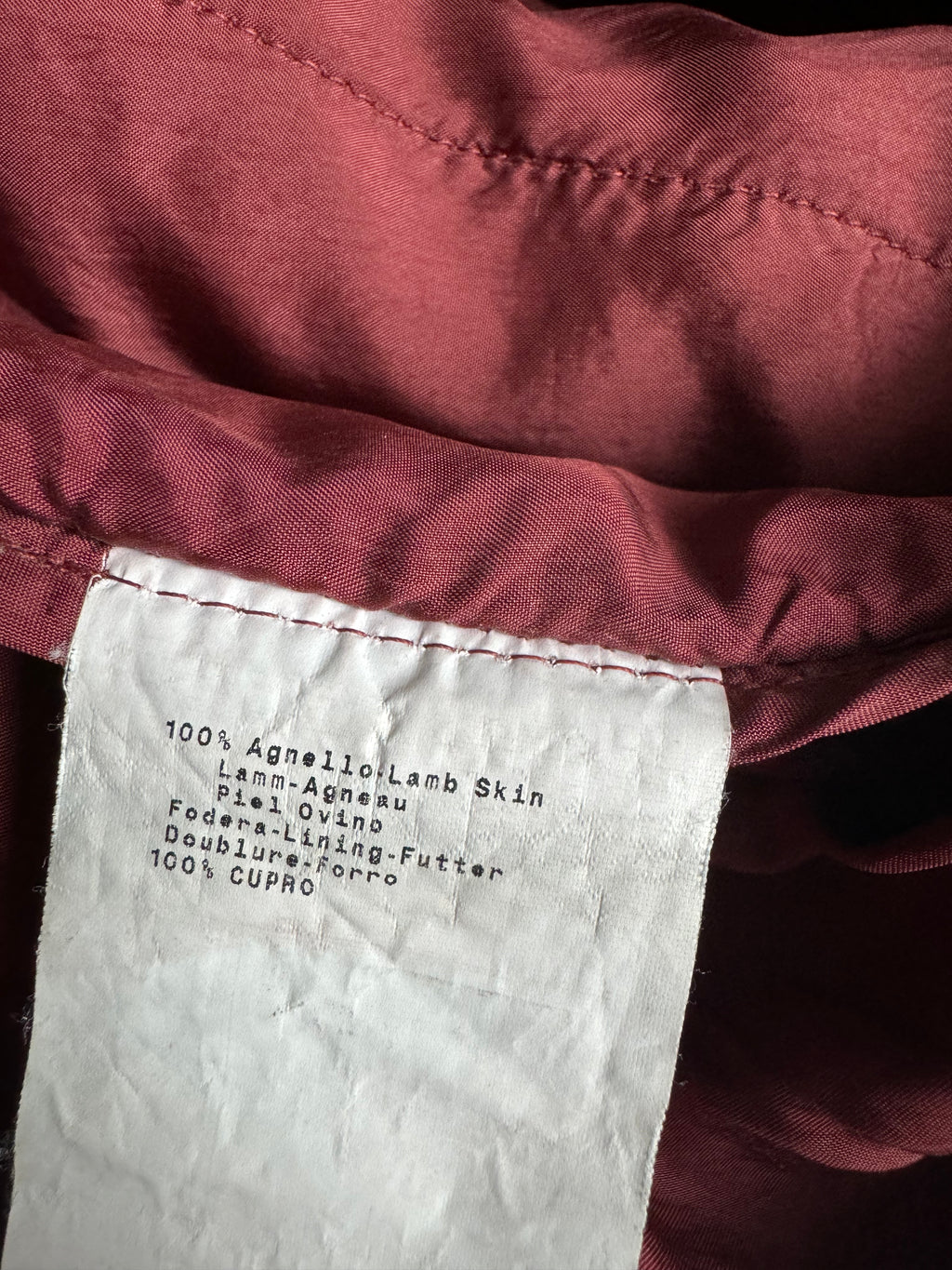 SS2010 Emporio Armani Red Lamb Leather Pure Italian Jacket (M) - 6