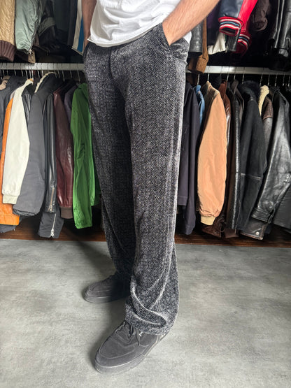 1990s Giorgio Armani Cozy Smooth Black Pants  (L) - 2