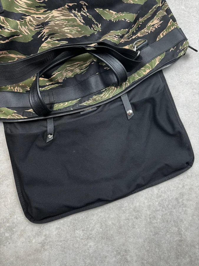 Golden Goose Black & Olive Tiger Camo Travel Bag HtoDtRA 12
