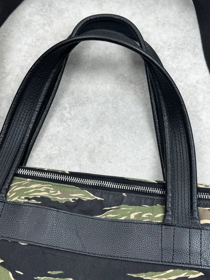 Golden Goose Black & Olive Tiger Camo Travel Bag HtoDtRA 8