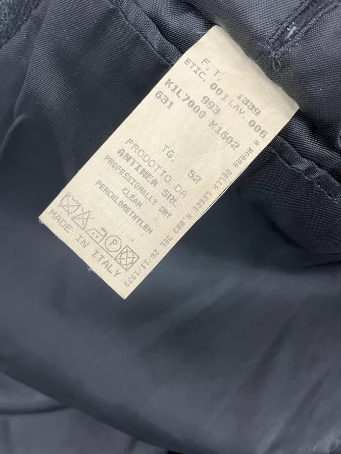 1990s Emporio Armani Dark Obscure Wool Long Coat OParnZb 10