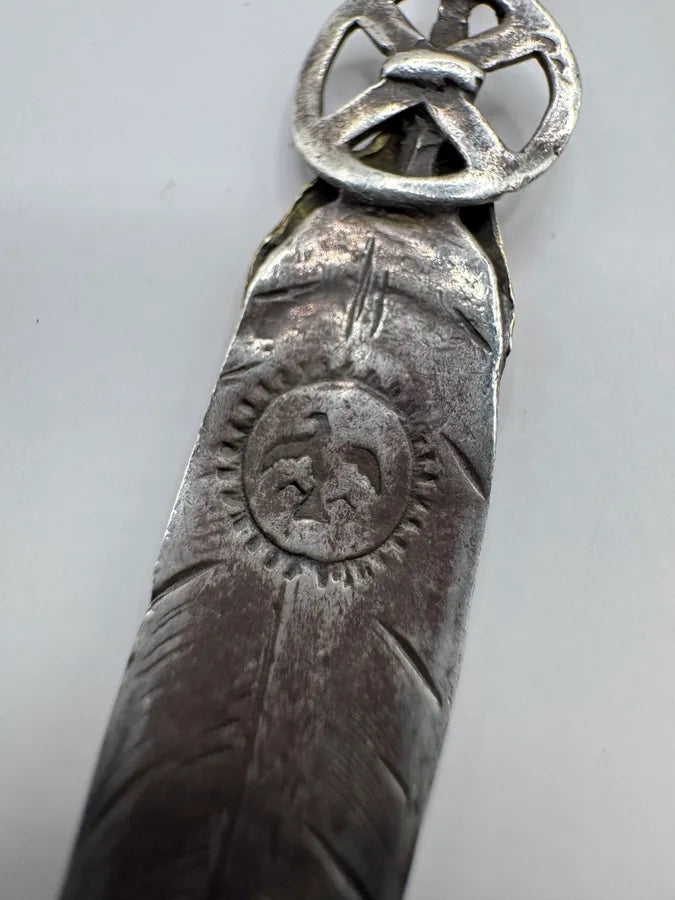 Goro’s Gold Top Heart Wheel Feather Silver Pendant vHTtkZQ 2