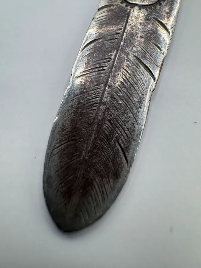 Goro’s Gold Top Heart Wheel Feather Silver Pendant vHTtkZQ 5