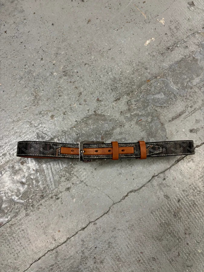 Goyard Grey Signature Leather Belt vQtzBoy 2