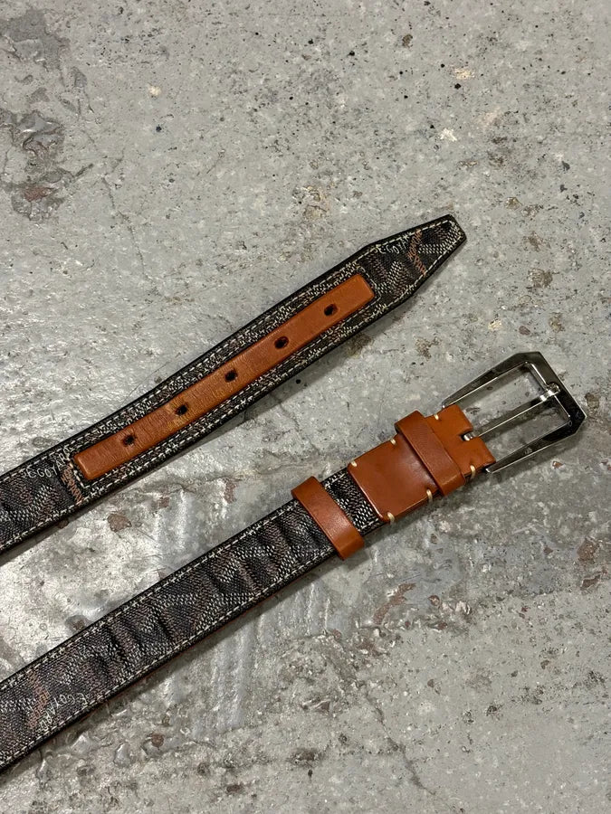 Goyard Grey Signature Leather Belt vQtzBoy 4