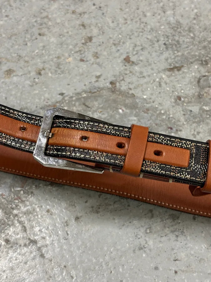 Goyard Grey Signature Leather Belt vQtzBoy 3