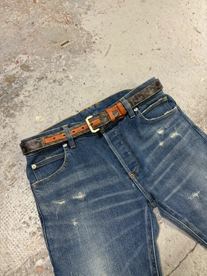 Goyard Grey Signature Leather Belt vQtzBoy 0