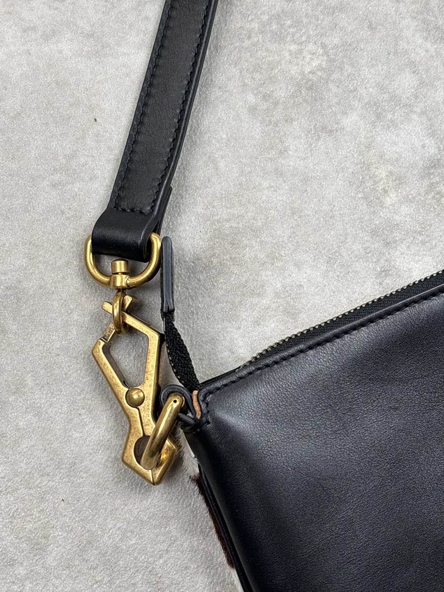 Gucci Black Leather Zebra Head Pony Hair Shoulder Bag gqiPoCPx 12