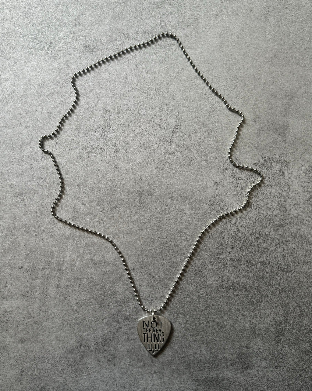 2000s Marithé + François Girbaud Guitar Pick Silver Necklace (OS) - 1