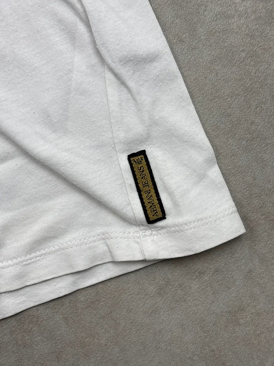 2000s Armani White Eagle Graphic Consistency T-Shirt grRTbuLL 7
