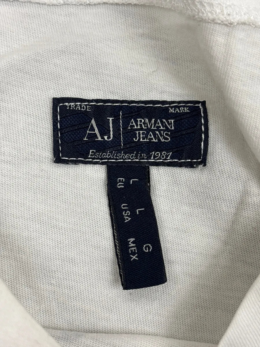 2000s Armani White Eagle Graphic Consistency T-Shirt grRTbuLL 8