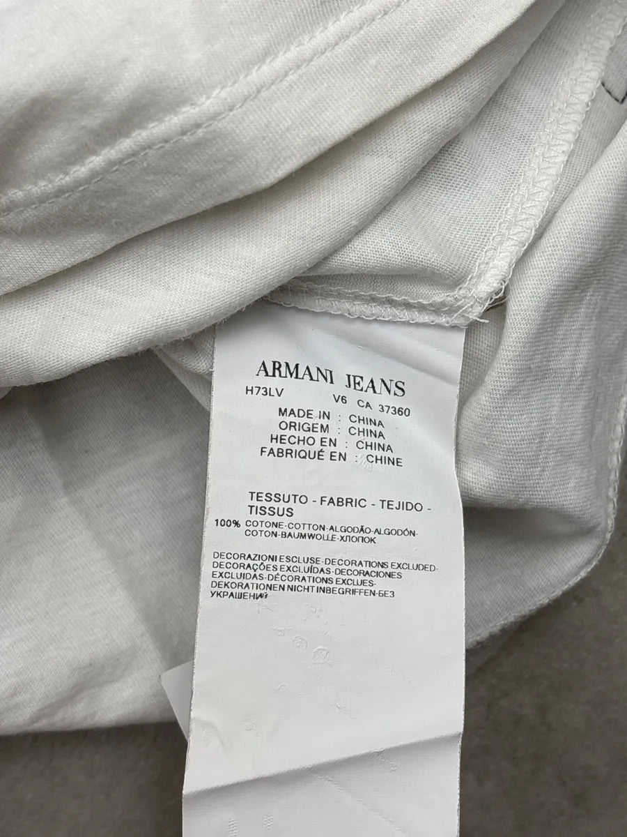 2000s Armani White Eagle Graphic Consistency T-Shirt grRTbuLL 9