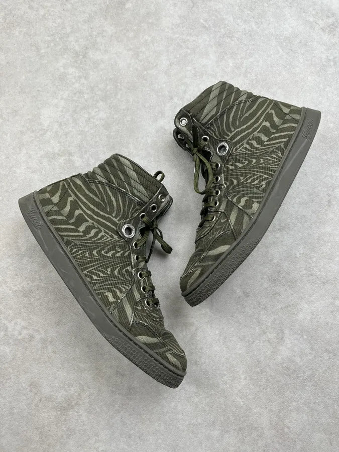 Gucci Abstract Zebra Khaki Psycho High Sneakers gnbAjnJ 1