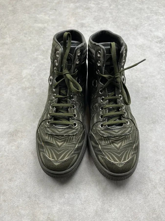 Gucci Abstract Zebra Khaki Psycho High Sneakers gnbAjnJ 3
