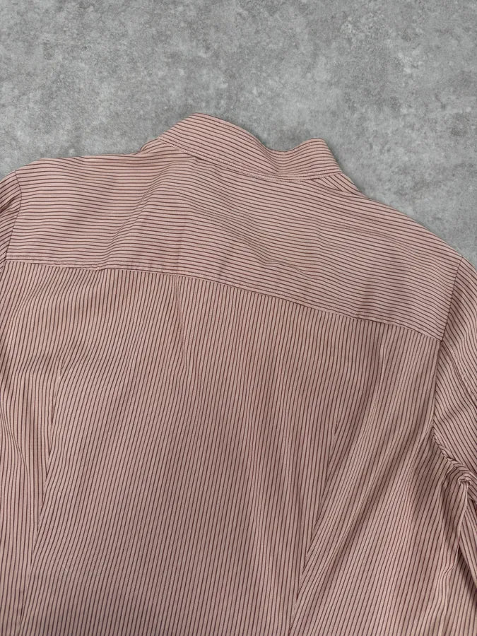 SS2007 Gucci Apricot Officer Collar Striped Shirt by Frida Giannini TlAjdhI 5