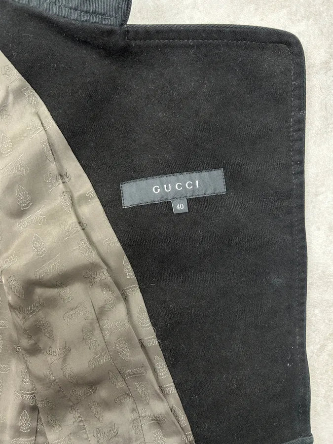 AW2007 Gucci Asymmetrical Buttoned Black Jacket by Frida Giannini XCsyyxd 11