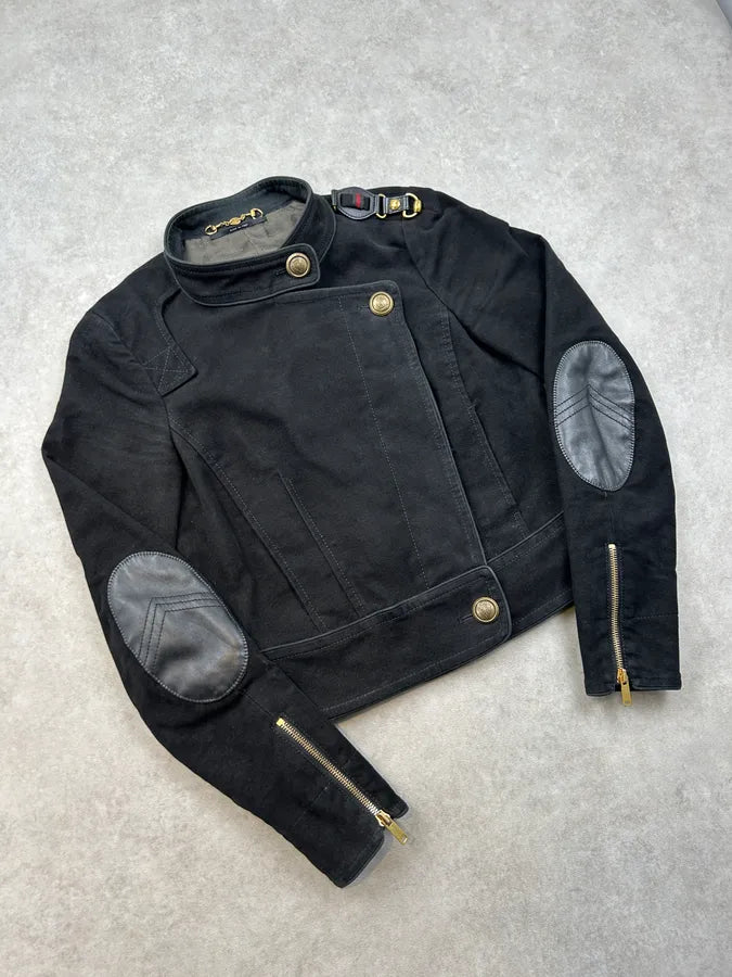 AW2007 Gucci Asymmetrical Buttoned Black Jacket by Frida Giannini XCsyyxd 3