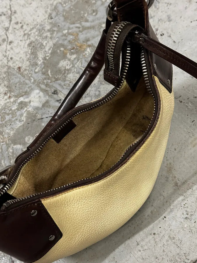 Gucci Beige & Brown Horn Leather Handle Bag shFBILQ 7