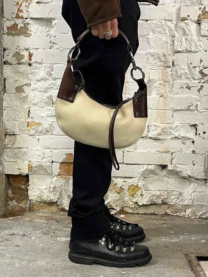 Gucci Beige & Brown Horn Leather Handle Bag shFBILQ 1